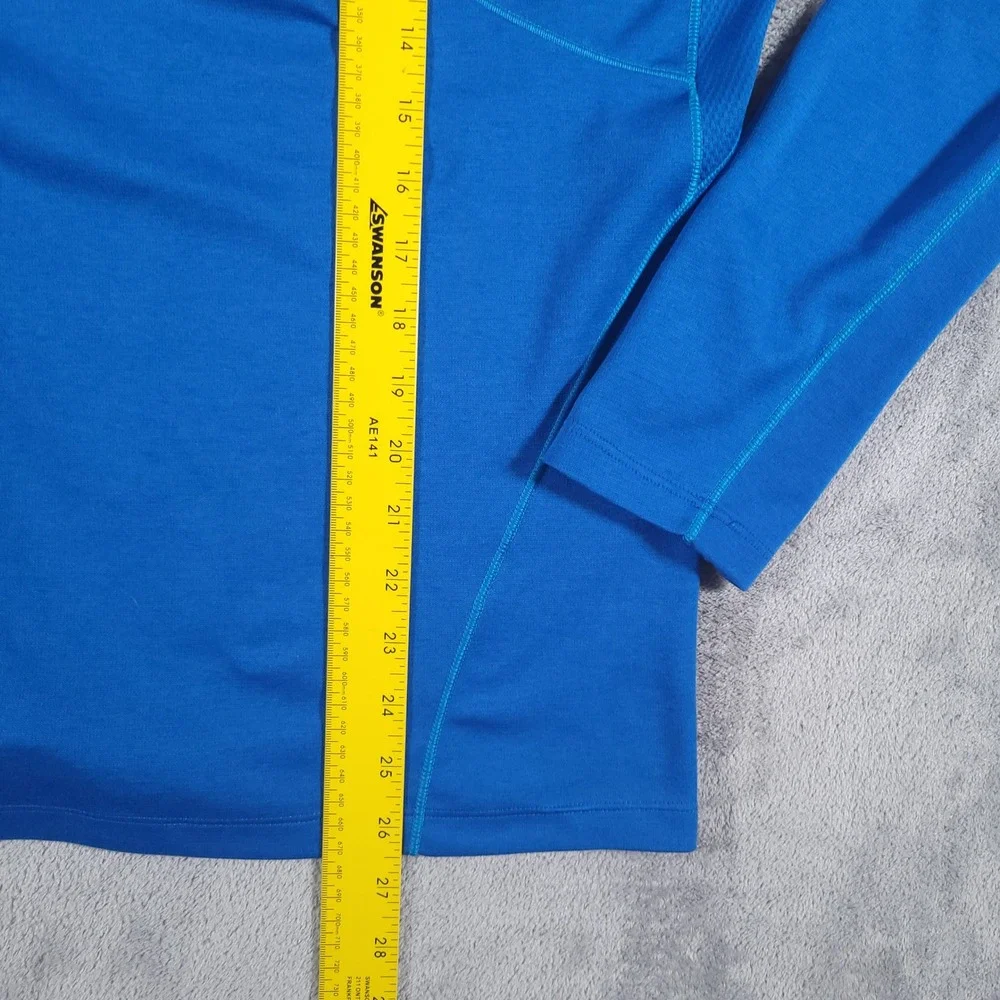 The‎ North Face Shirt Mens M Blue 1/4 Zip FlashDry Long Sleeve Thumbhole Hiking